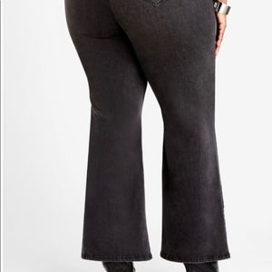 High waist.. bell bottom Timmy control jeans by Ashley Stewart